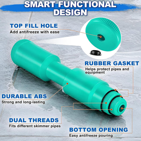 2 Pack Pool Skimmer Plug for 1-1/2 in and 2 in Threaded Skimmers