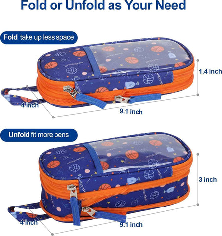 Bagseri Pencil Case for Boys - Large Kids Pencil Pouch for School
