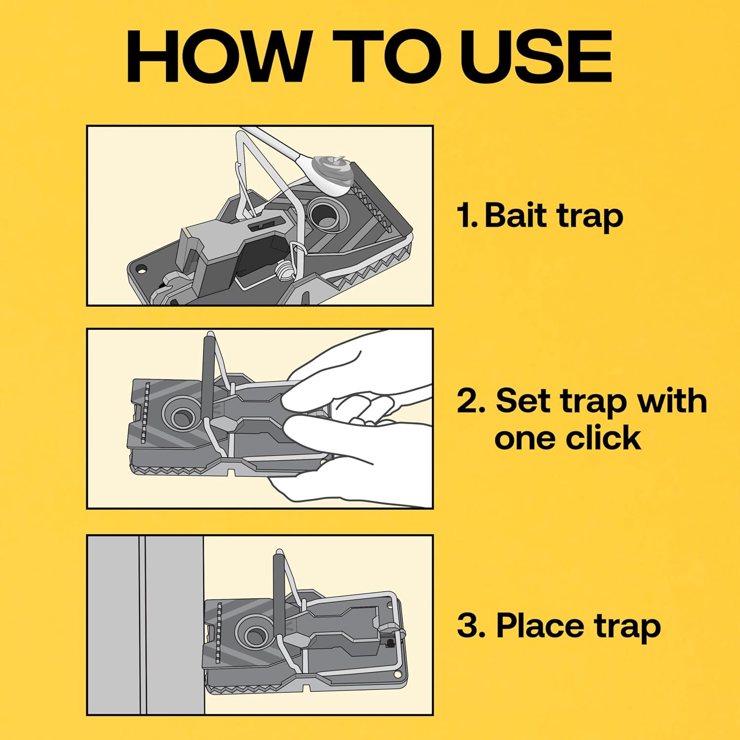 Victor Power Kill Rat Trap, 2-Pack of Easy Set Reusable Rat Traps