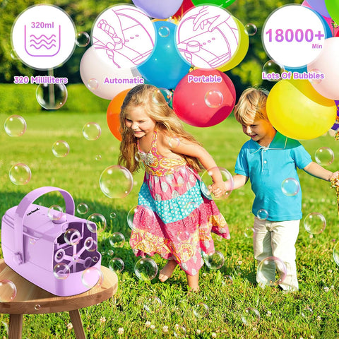 Bubble Machine Automatic Bubble Maker: Durable Bubble Blower 18000+ Big Bubbles Per Minute for Indoor Outdoor Wedding Birthday Party - Portable Bubble Machine for Kids Toddlers