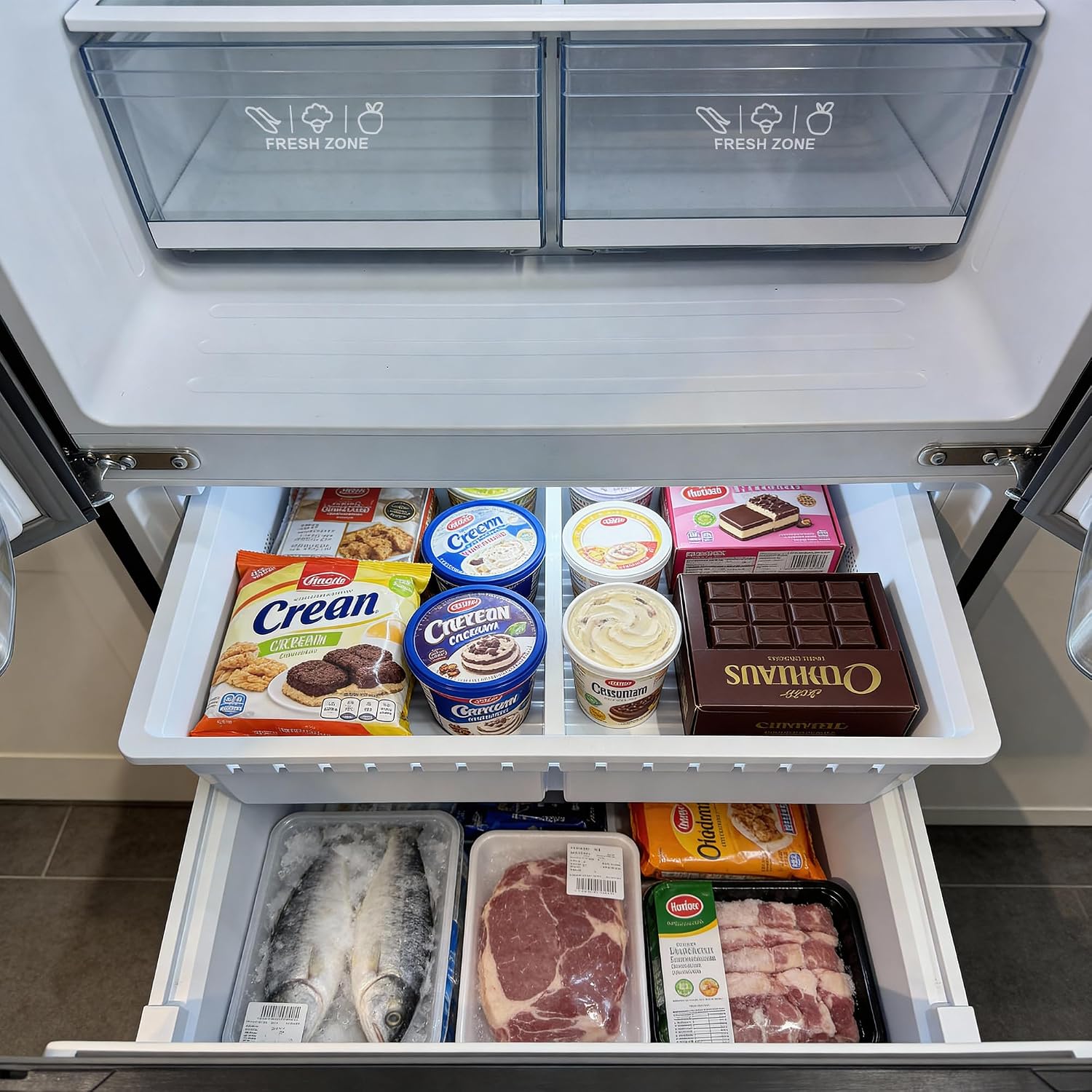 17.7 Cu.Ft. French Door Refrigerators, 30" Full Size Refrigerator (Black)