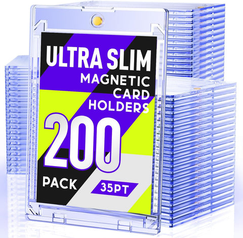 YHIJF 200ct Magnetic Card Holder, 35pt Slim One Touch Card Holder