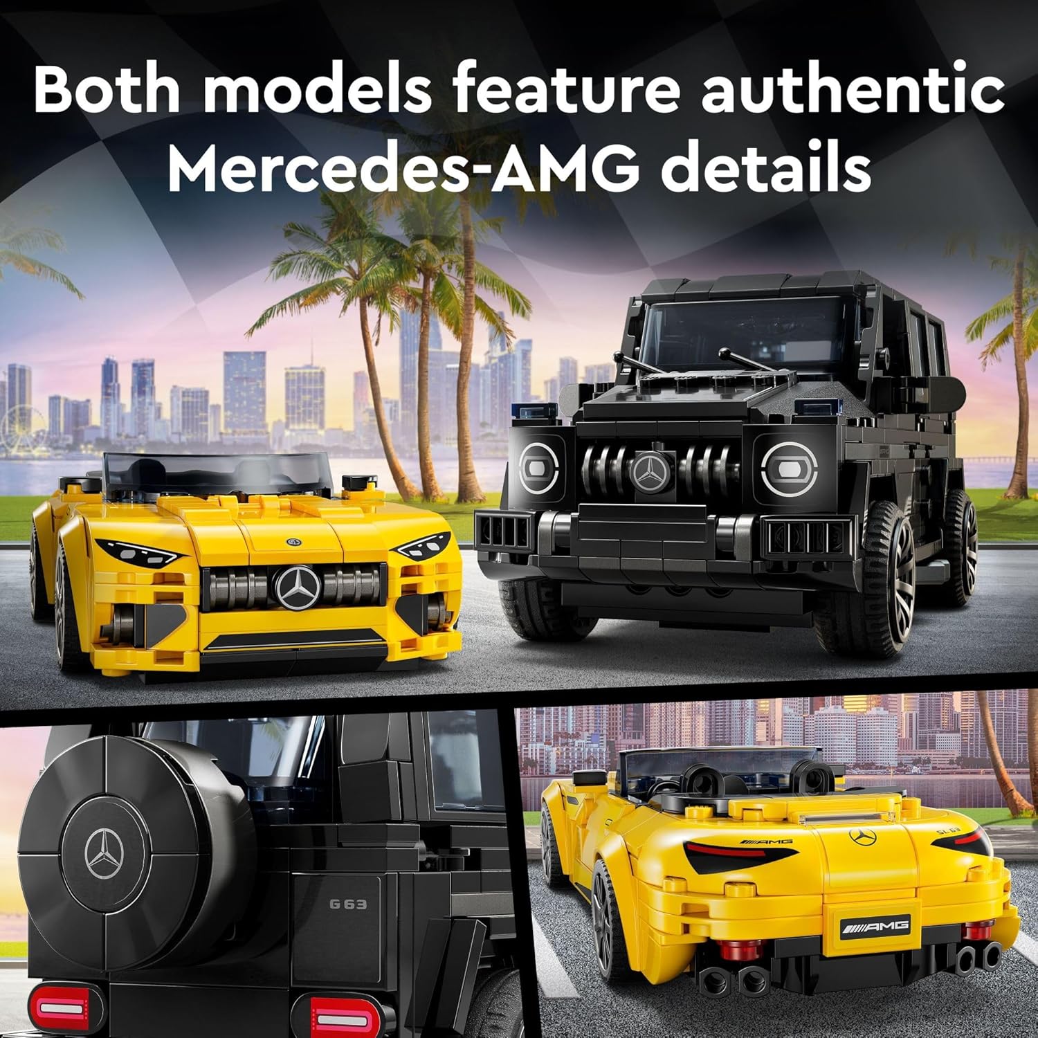 LEGO Speed Champions Mercedes-AMG G 63 & SL 63 Building Toys - Kids Pretend Play Toy Cars for Boys & Girls, Ages 10+ Years - Gifts for Christmas - 76924