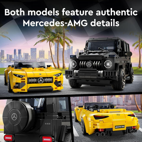 LEGO Speed Champions Mercedes-AMG G 63 & SL 63 Building Toys - Kids Pretend Play Toy Cars for Boys & Girls, Ages 10+ Years - Gifts for Christmas - 76924