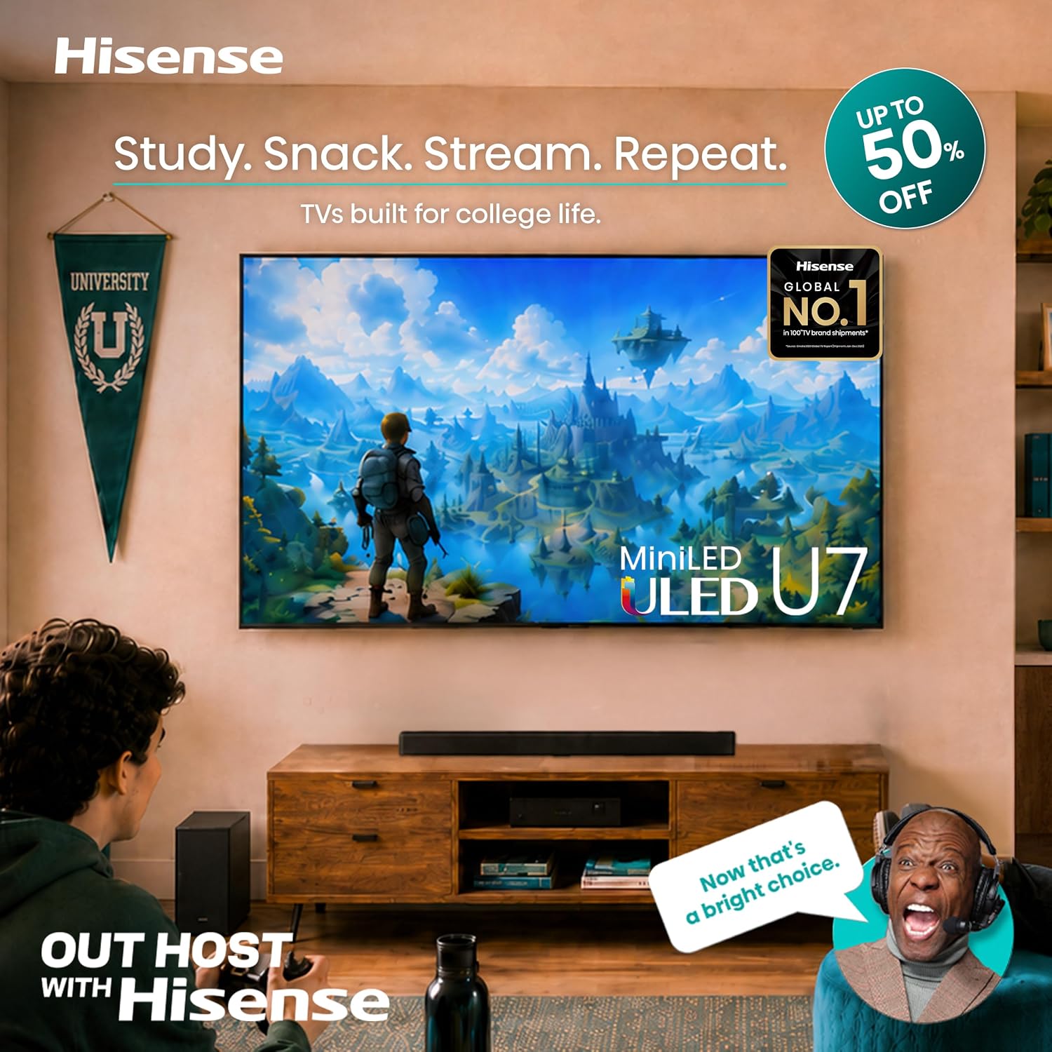 Hisense 32-Inch Class QD4SR Series Hi-QLED HD Smart Roku TV (32QD4HSR, 2026 Model) – Hi-QLED Color, Dolby Audio, Compatible with Alexa, Full Array LED, Slim Bezel Design