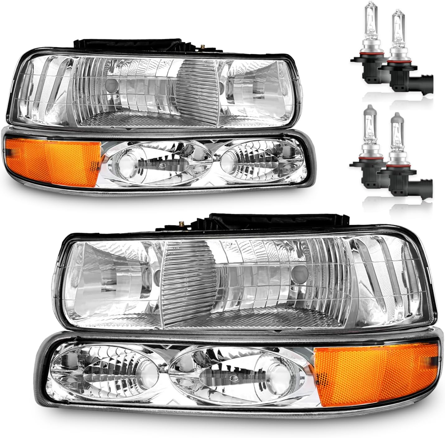 Halogen Headlights for 1999-2002 Chevy Silverado 1500 2500
