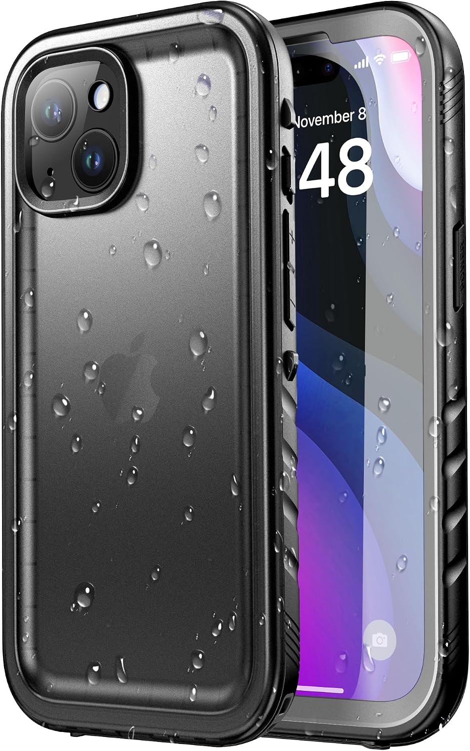 SPORTLINK for iPhone 15 Plus Waterproof Case, Black