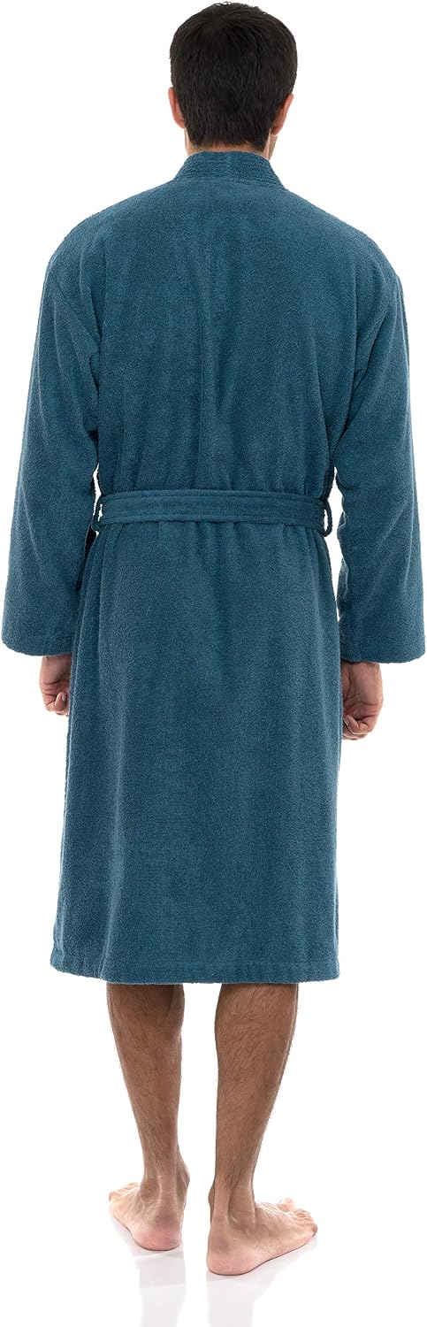 TowelSelections Mens Robe Cotton Terry Cloth Bathrobe Soft Kimono Towel Bath Robe for Men XS to 4X