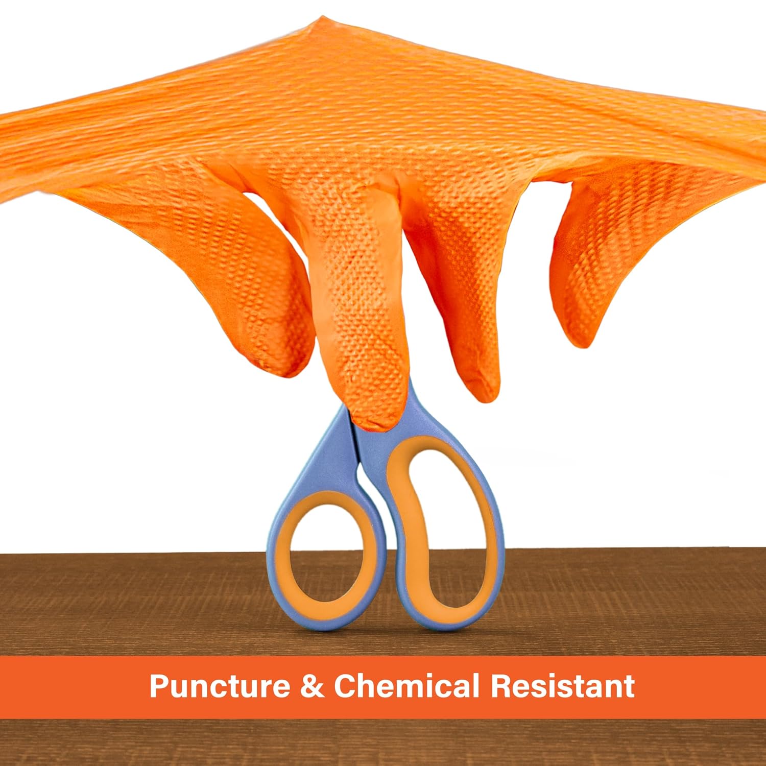 1st Choice Orange 6 mil Nitrile Disposable Gloves Diamond Grip XXL 200