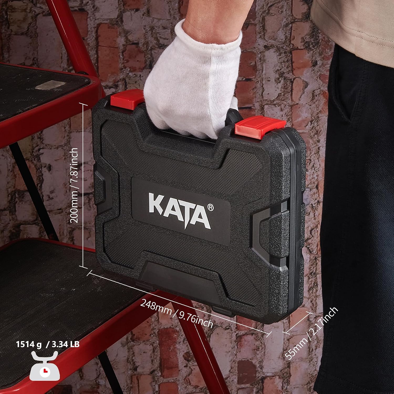 KATA 25 PCS Hole Saw Kit with 3/4"-6" for Soft Wood, Drywall, Plastic, Red