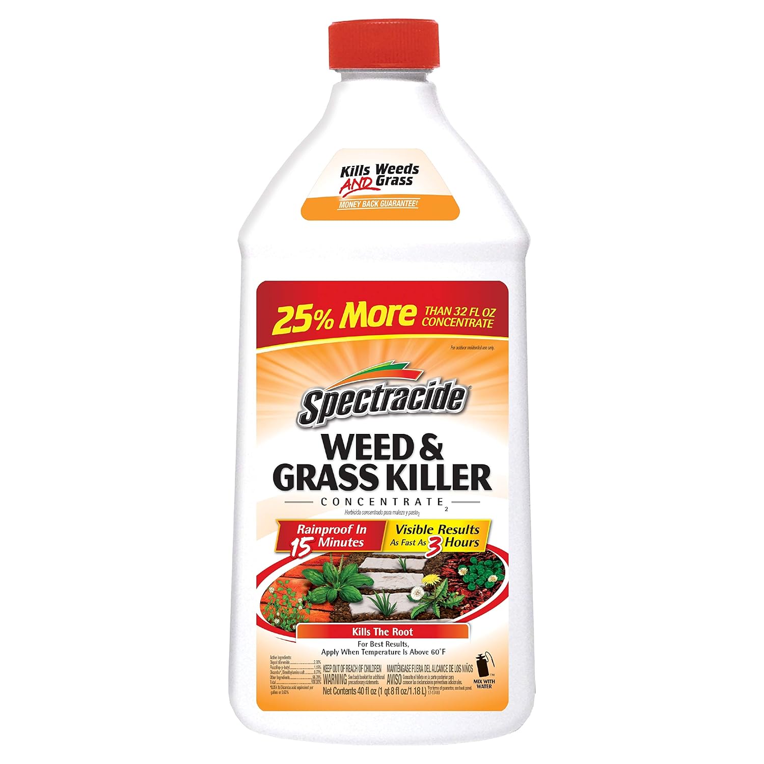 Spectracide Weed & Grass Killer Concentrate for Driveways & Walkways, 40 Oz