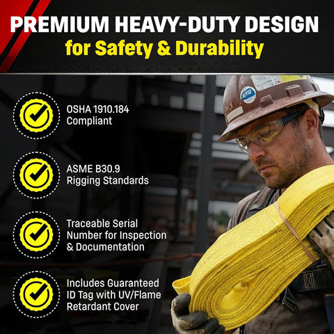 DD Sling (USA Made). 2" wide X (4' to 20' lengths) in Listing! 2 Ply Twisted Eye, Nylon Lifting Slings, Eye & Eye, Heavy Duty (900 webbing), 6,400 lbs Vertical, 5,100 Choker, 12,800 Basket Load Capacity (2inX16ft)