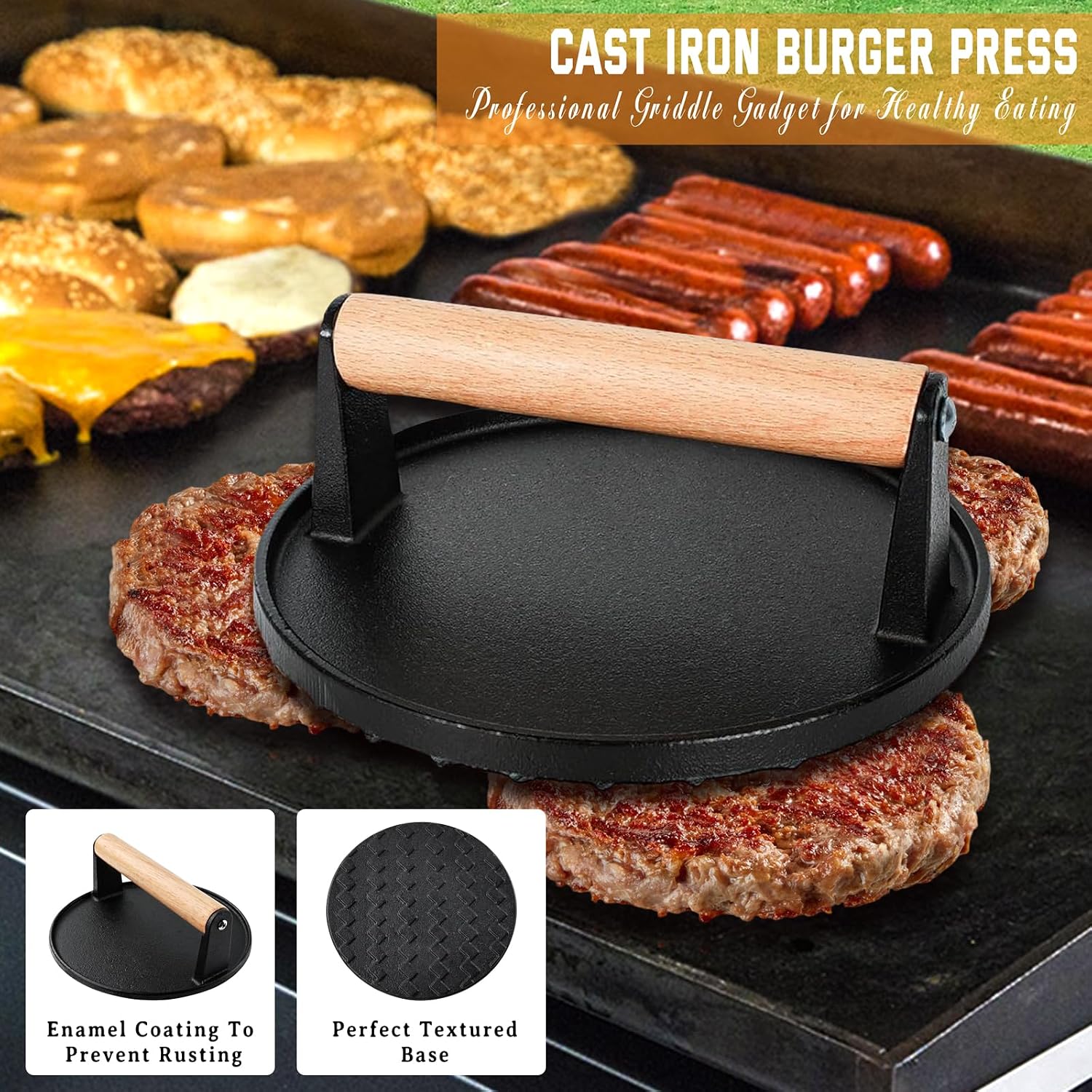 N NOBLE FAMILY 27 PCS Griddle Accessories Kit, Flat Top Grill Accessories Set for Camping, Professional Griddle Spatula Set with Melting Dome, Burger Press for Outdoor BBQ Teppanyaki