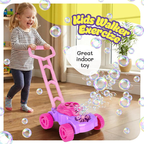 ArtCreativity Bubble Lawn Mower for Toddlers 1-3, Bubble Machine for 1-Year-Old Girl Gifts, Toddler Outdoor Toys for 2-Year-Old Girl Birthday Gift, Push Summer Gardening Toys for Toddlers Age 1 2 3 +