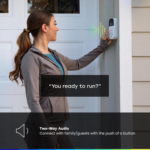 myQ Smart Garage Door Video Keypad with Wide-Angle Camera,Customizable PIN Codes,and Smartphone Control–Take Charge of Your Garage Access Works with Chamberlain, LiftMaster and Craftsman openers,White