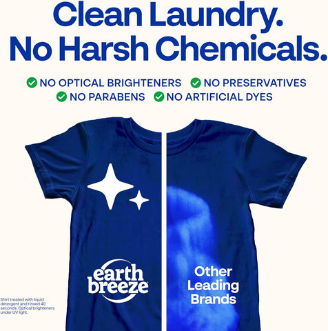 Earth Breeze Laundry Detergent Sheets Fresh Scent 60 Loads