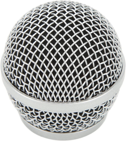 Stainless Steel Microphone Mesh Grill Ball Head Mic Replacement Cover for PG58 BLX288 Universal Fit