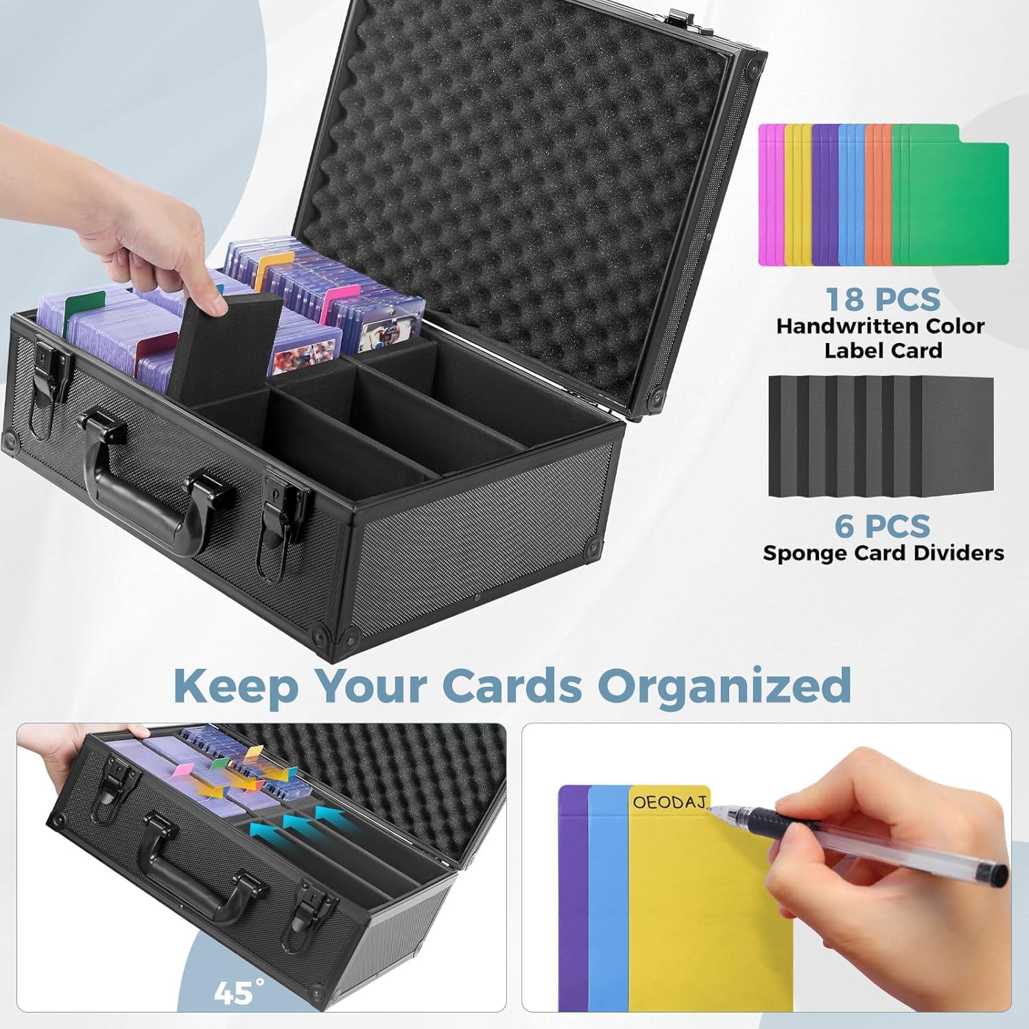 Trading Card Storage Box for 3" x 4" Top Loaders 610+, Sports Cards Case