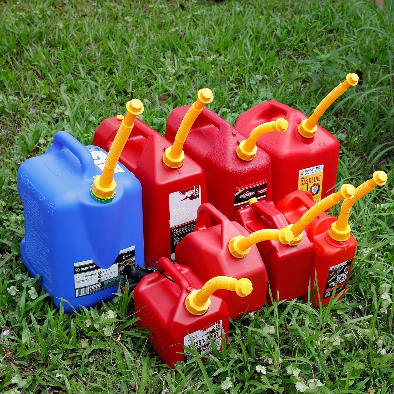 Gas Can Spout Replacement Kit, Gas Can Nozzle Replacement (5 Kits-Yellow)