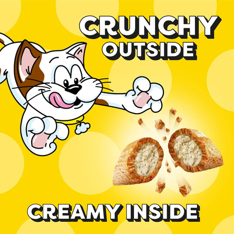 Temptations Jumbo Stuffed Cat Treats,Crunchy and Soft Cat Treats,Tasty Chicken Flavor,14 oz. Tub,(Pack of 4)