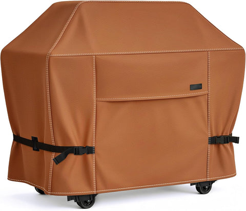 NettyPro Grill Cover Heavy Duty Waterproof 72 inch, Outdoor 3-5 Burners Gas BBQ Cover for Outside Weber, Char-Broil, Brinkmann, Nexgrill Large Barbecue, Brown