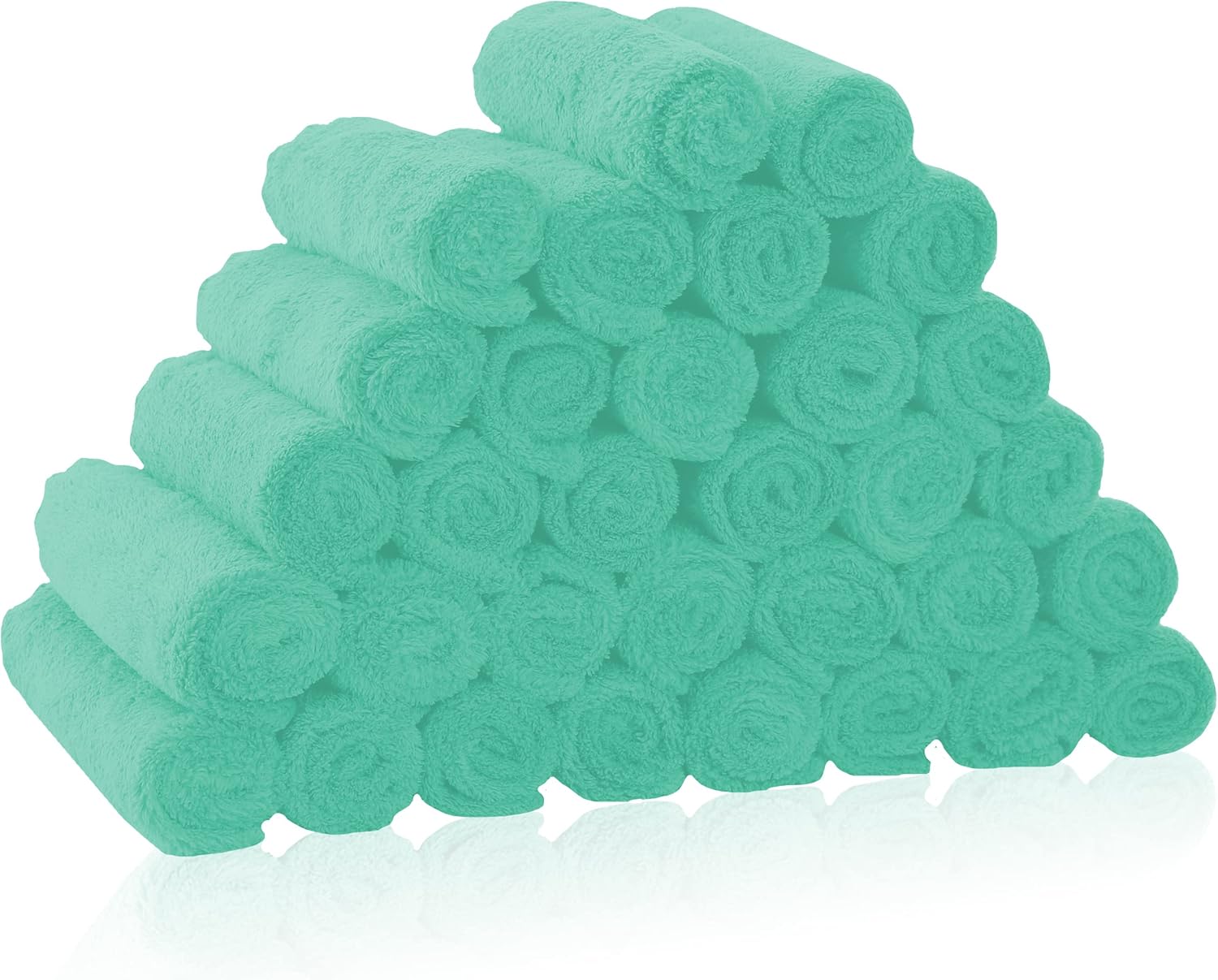 32 Pack Baby Washcloths - Luxury Coral Fleece - Extra Absorbent and Soft Wash Clothes for Newborns, Infants and Toddlers - Suitable for Sensitive Skin and New Born - Baby Shower - Cream, 10x10 Inch
