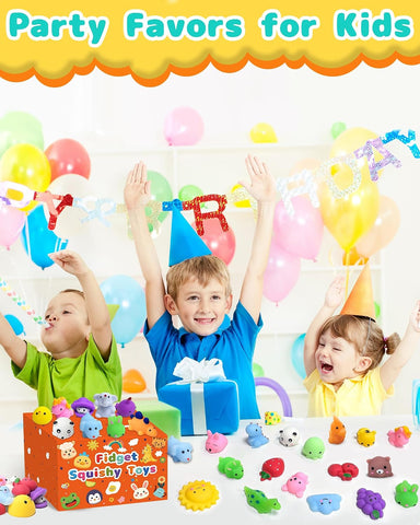 30 Pack Kawaii Squishy Toys, Fidget Party Favors for Kids 3-5, 4-8, 8-12