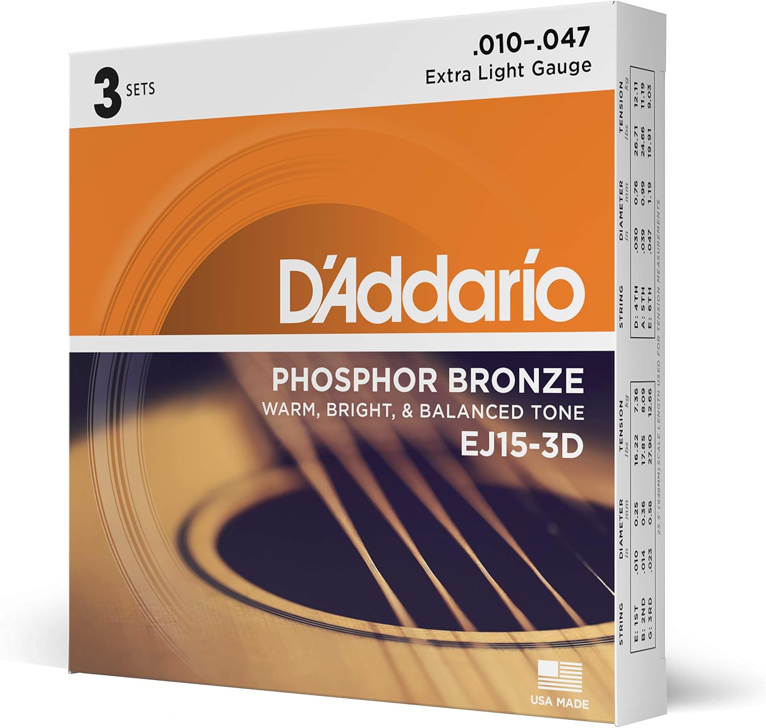 D'addario EJ153D Set Acoustic Guitar Strings (10-47)