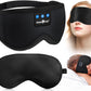 MUSICOZY Sleep Headphones Wireless Mask 3D Sleeping Eye Mask, Music Headband Headphones Sleep Earbuds Earphones for Side Sleeper Sleep Silk Eye Mask Cool Gadget Holiday for Mom Women(Black+Black)