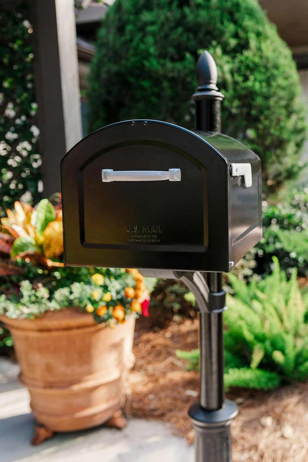 Architectural Mailboxes 950020B-10 Centennial Postmount Mailbox, XL, Black