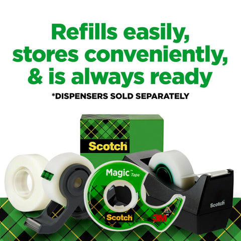 Scotch Brand Magic Tape, Numerous Applications, Cuts Cleanly, Engineered for Office and Home Use, 3/4 x 1000 Inches, Boxed, 24 Refill Rolls (810K24)