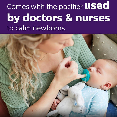 Philips Avent Soothie Snuggle Pacifier Holder with Detachable Pacifier, 0m+