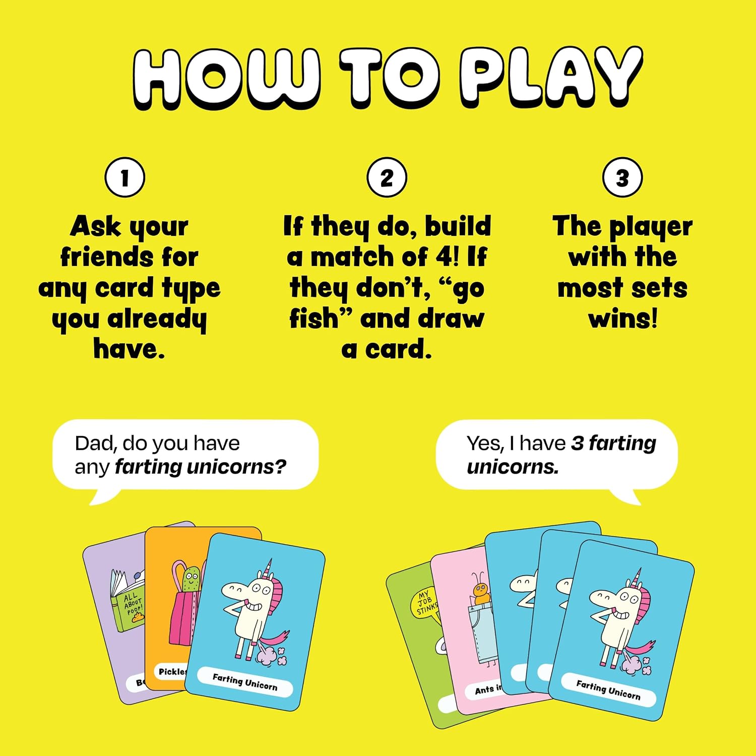 Do You Have Any Farting Unicorns? A Silly Go Fish Card Game | Ages 4+