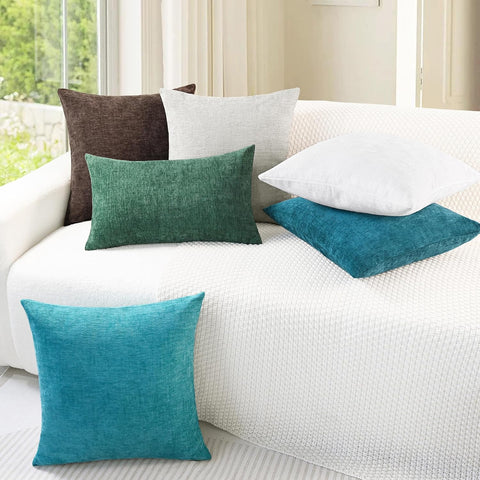 CaliTime Decorative Couch Throw Pillow Covers 18 X 18 Inches Coffee