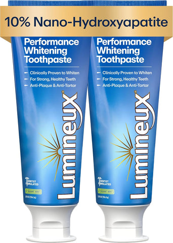 Lumineux 10% Nano Hydroxyapatite Whitening Toothpaste, 3.75 oz, 2 Pack