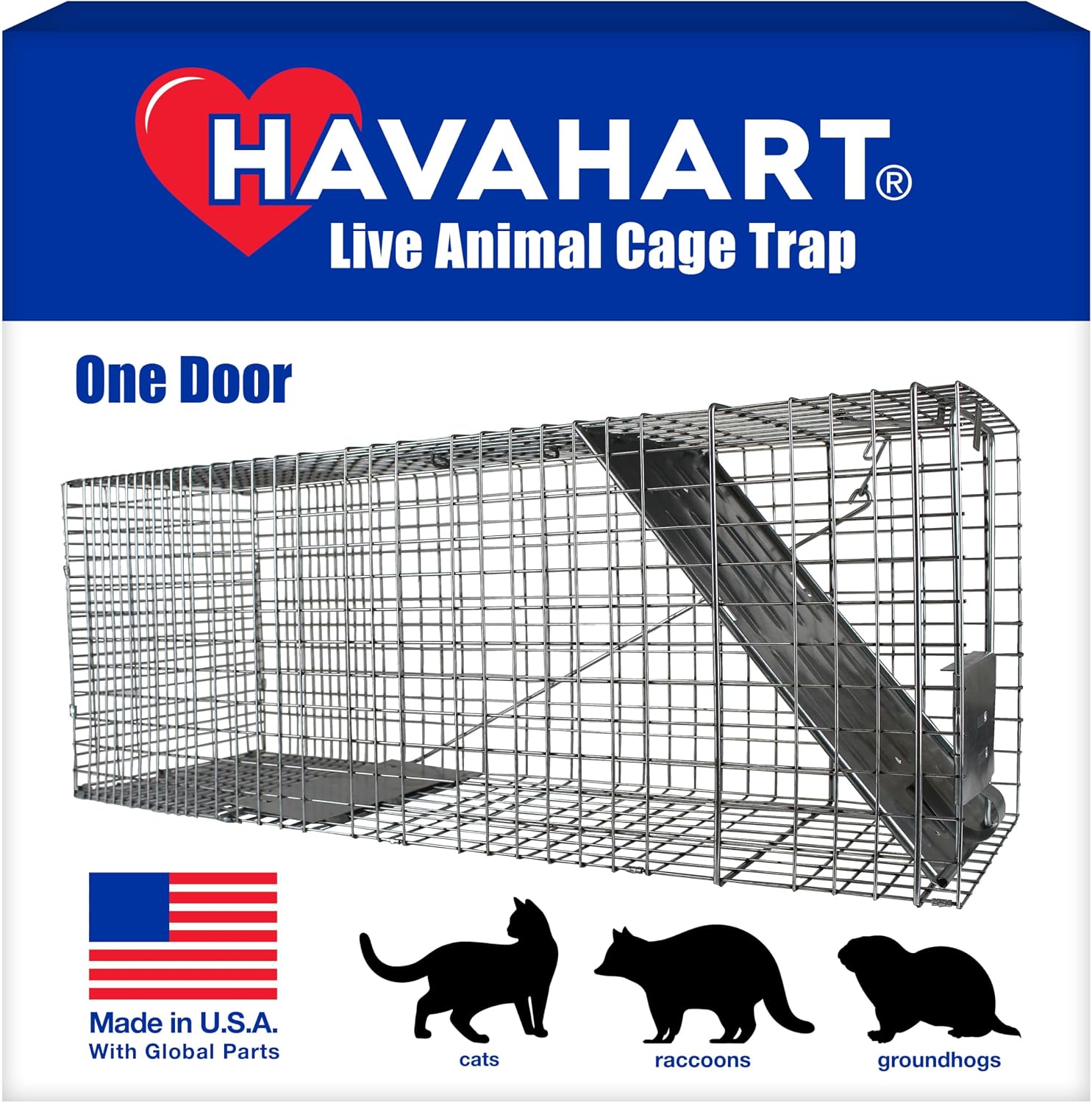 Havahart Large 1-Door Live Animal Trap for Raccoons, Cats, Bobcats, Beavers