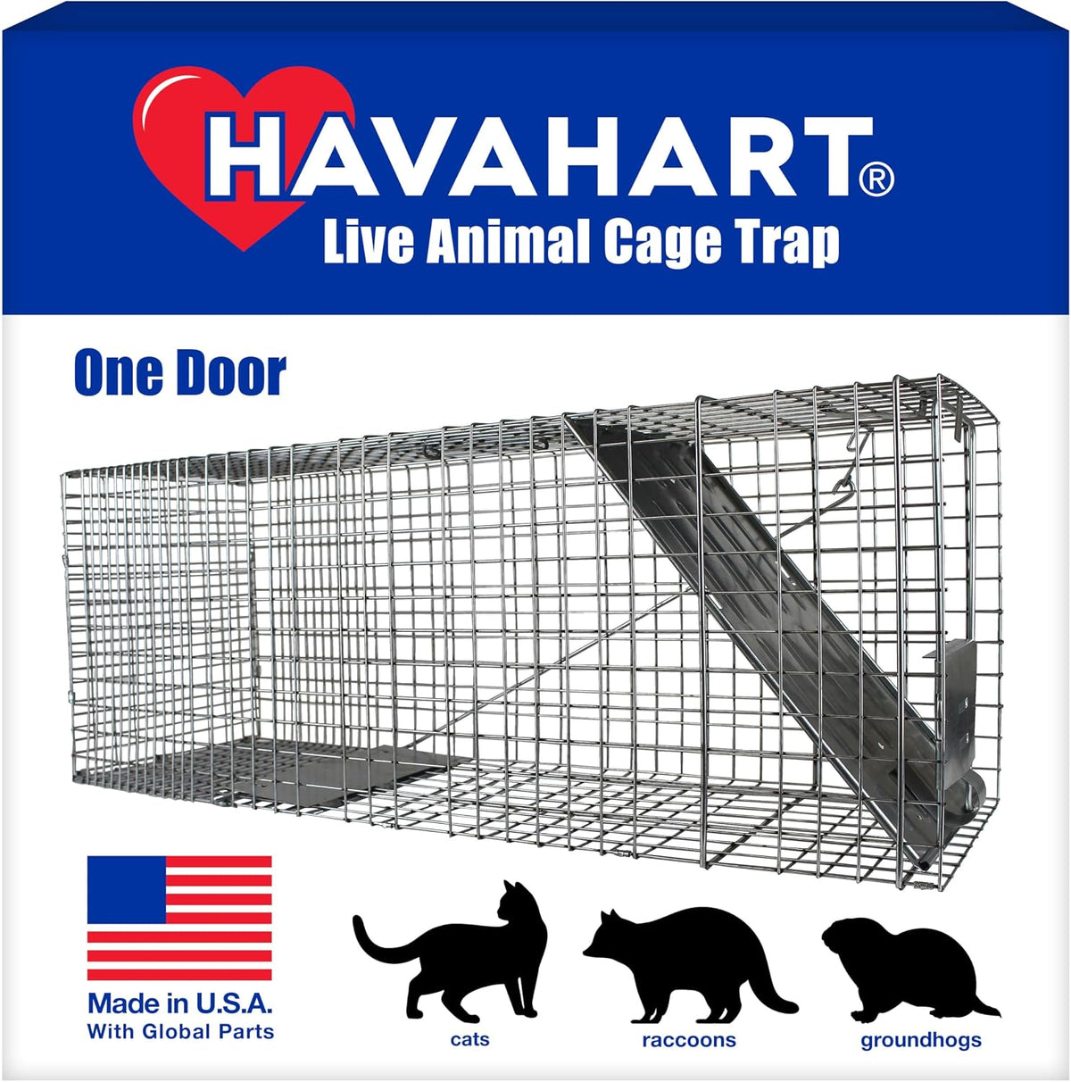 Havahart Large 1-Door Live Animal Trap for Raccoons, Cats, Bobcats, Beavers