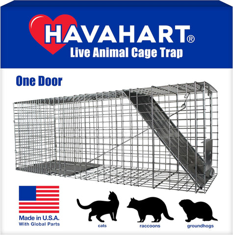 Havahart Large 1-Door Live Animal Trap for Raccoons, Cats, Bobcats, Beavers