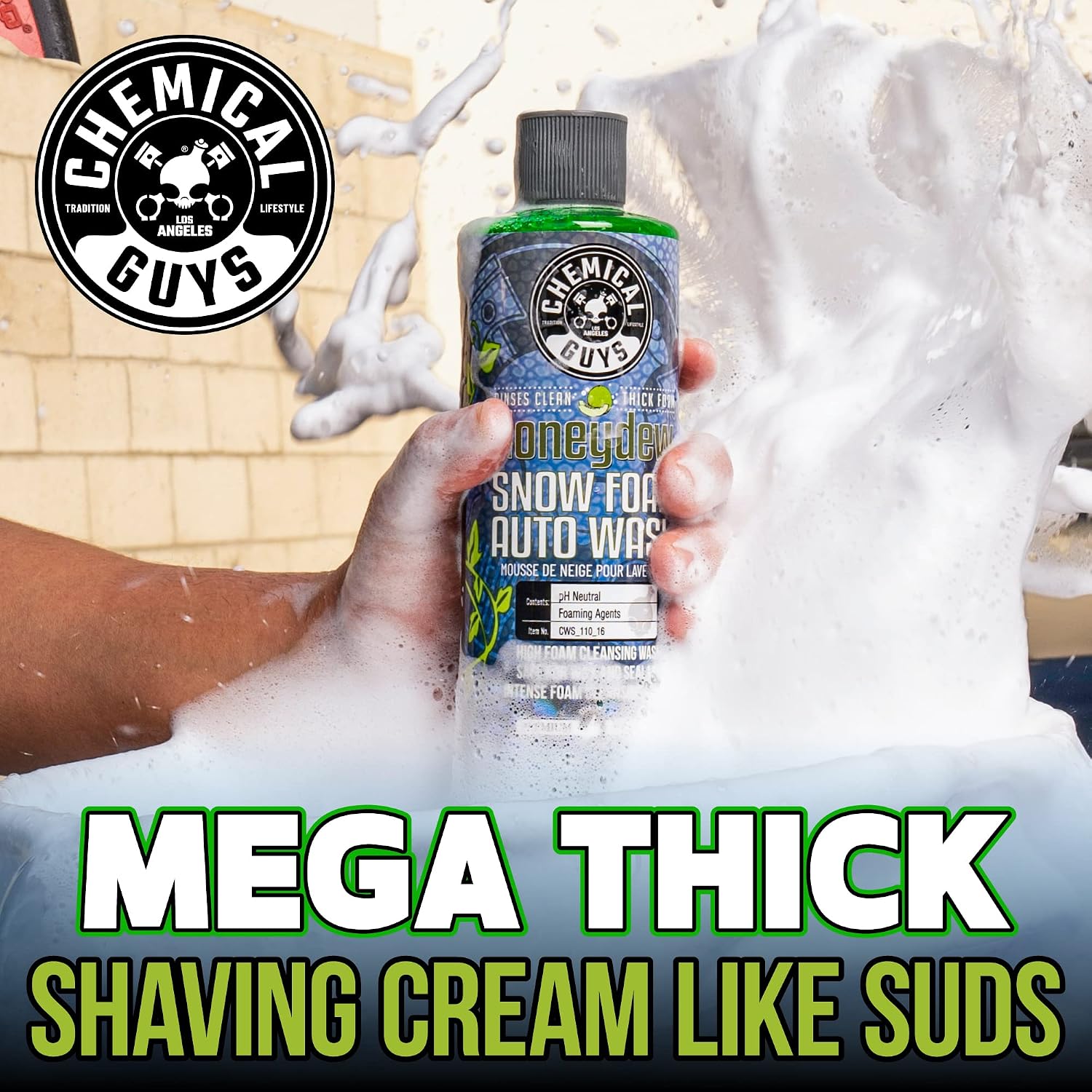 Chemical Guys, Honeydew Snow Foam Car Wash Soap for Foam Cannons, 64 oz