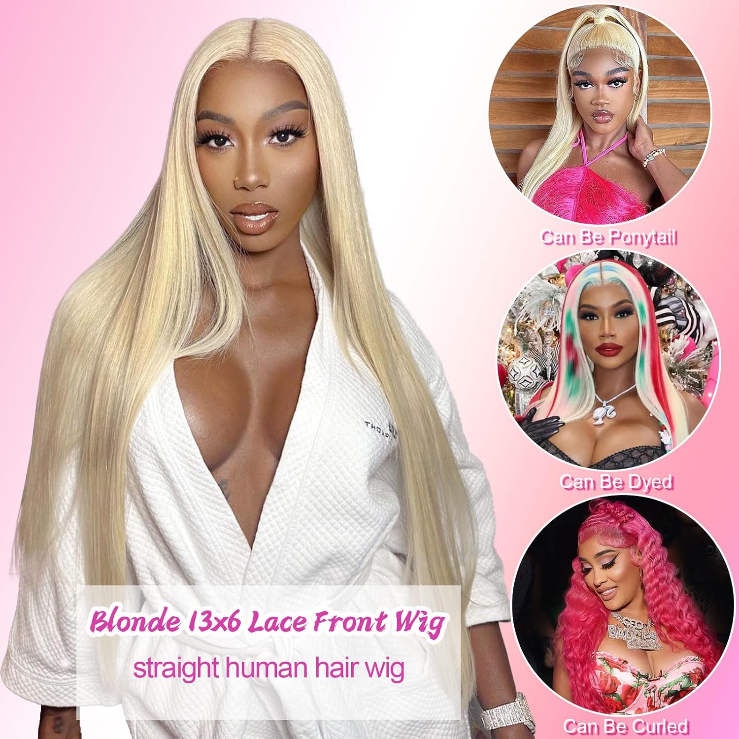 30 Inch 613 13x6 Lace Front Wig Human Hair Blonde Wig Human Hair