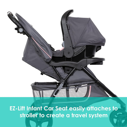Baby Trend EZ Ride Travel System with EZ-Lift™ Infant Car Seat, Dash Pink