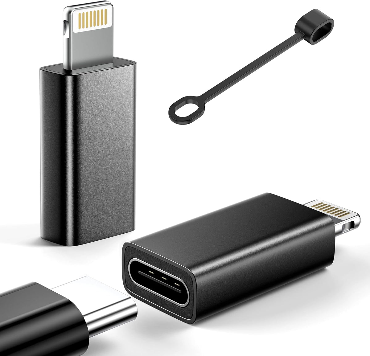 MFi Certified USB C to Lightning Adapter 2-Pack