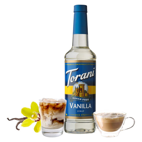 Torani Sugar Free Vanilla Flavored Drink Syrup, 25.4 fl oz, 4 Pack