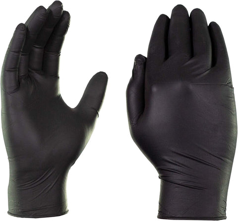 X3 Nitrile Disposable Gloves Latex Free 3 mil Black for Cooking Food Prep