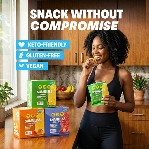 Shameless Snacks Sour Power Trio Bundle - Sour Candy & Fruit Snacks, Keto