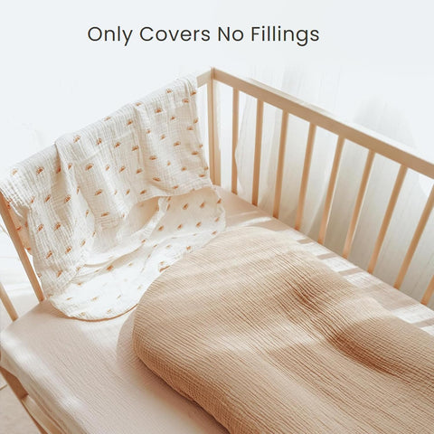 Konssy 2 Pack Muslin Baby Lounger Covers, Covers Only, 30.7" x 20"