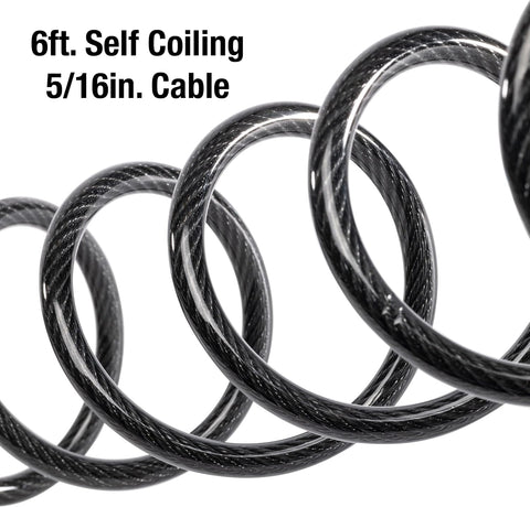 Master Lock 6 Foot Outdoor Cable Bike Lock, Combination Bicycle Lock 8114D