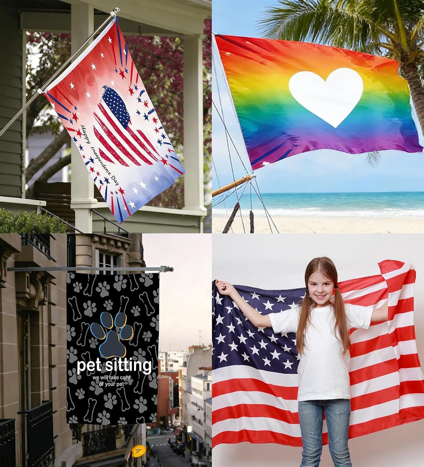 Custom Flag 3x5 Ft - Custom American Flag with Photo/Text/Logo, Personalized Flags Poster Banners for Indoor Outdoor Decoration