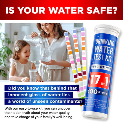 Bestprod All-New 20 in 1 Drinking Water Testing Kit 120 Strips, Home Tap and Well Water Test Kit for Hardness, Lead, Iron, Copper, Chlorine, Fluoride