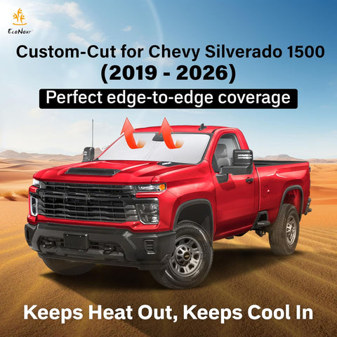 EcoNour Windshield Sunshade Compatible for Chevrolet Silverado 2019-2026